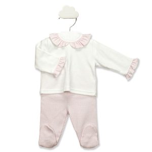 Conjunto Bebé Polaina + Camiseta Cuello Volante Smiling Babidu 53193