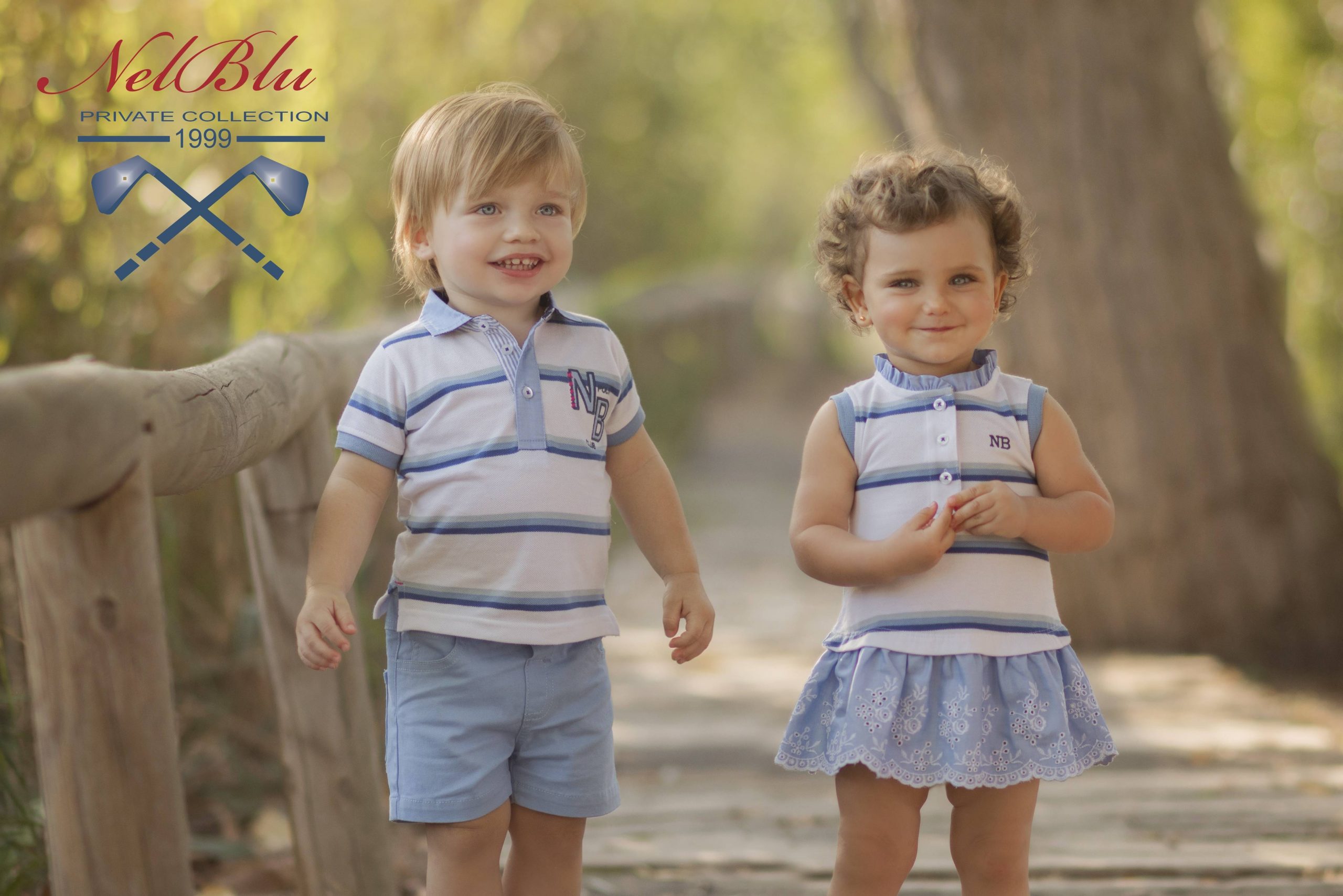 Conjunto Polo Blanco/Azul+Pantalón Corto Azul Nelblu - Imagen 6