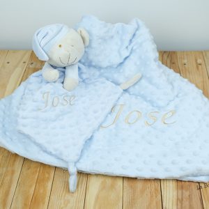 Kit Doudou+Manta bebé topitos