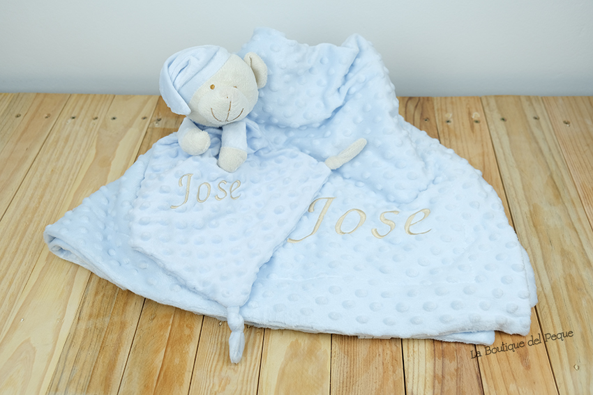 Kit Doudou+Manta bebé topitos