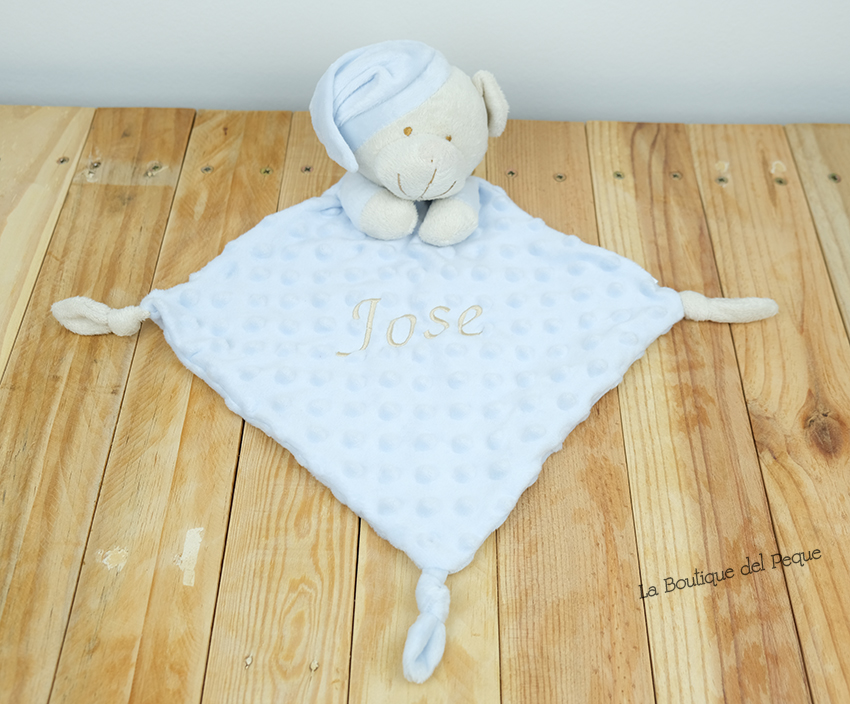 Kit Doudou+Manta bebé topitos - Imagen 3