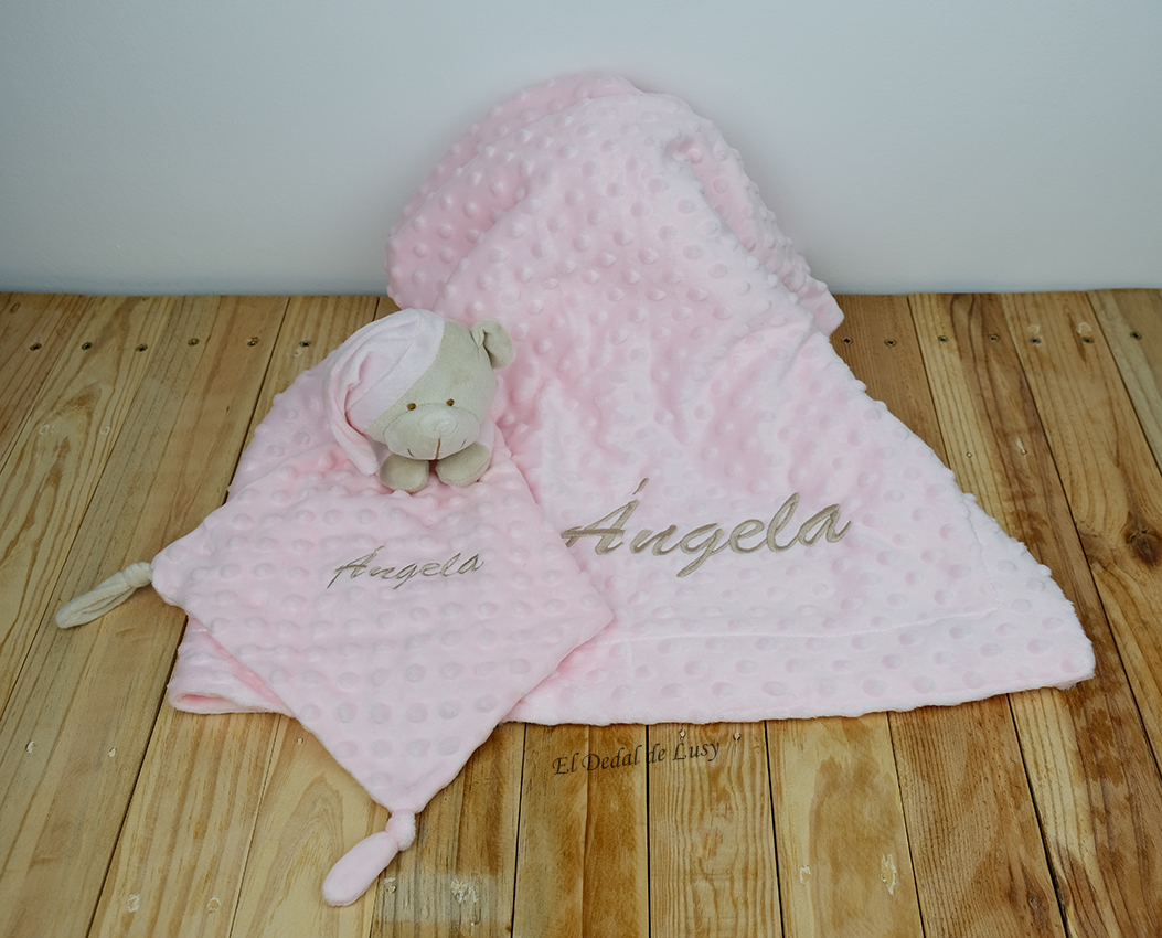 Kit Doudou+Manta bebé topitos - Imagen 8