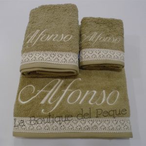 Juego Toallas Personalizado Cámel-Beige