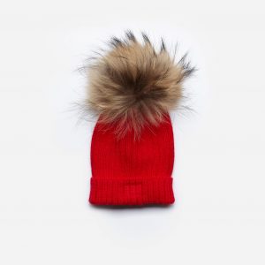 Juliana Gorro Canalé Unisex Pom Pom Pelo Natural