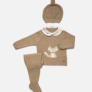 Conjunto Lana Bebé 3 Piezas Zorrito Juliana J8067