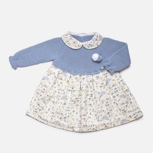 Vestido Niña Cuerpo Punto Tela Animalitos Juliana J8152