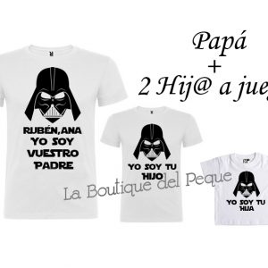 Camisetas a juego yo soy tu padre + 2 hijos