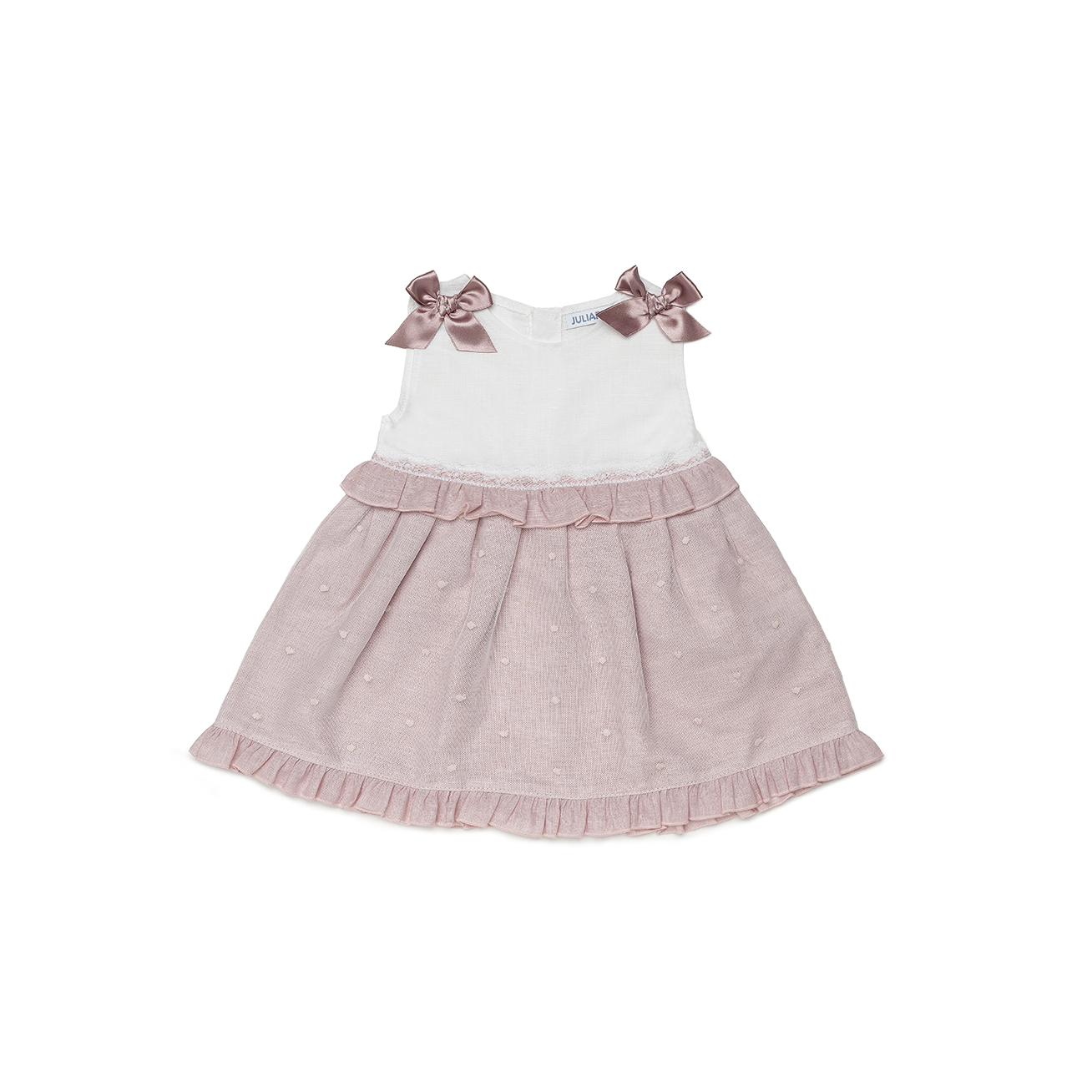 Vestido Niña Cortado Cintura Falda Tul Juliana 24134
