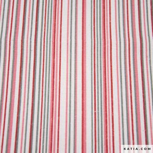 Tela por metros Katia RCNP6 Recycled Canvas Print Spring Stripes