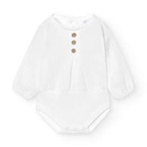 Babidu Body Tapeta Botones Bambula Manga Larga 1723