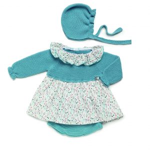 Vestido Niña Cuerpo Punto Tela Ramitas Juliana 24666