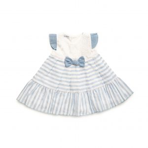 Vestido Niña 2 Volantes Rayado Juliana 25130