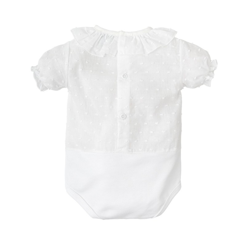 Babidu Bebé Body Cuello Volante Manga Corta 1726 - Imagen 2