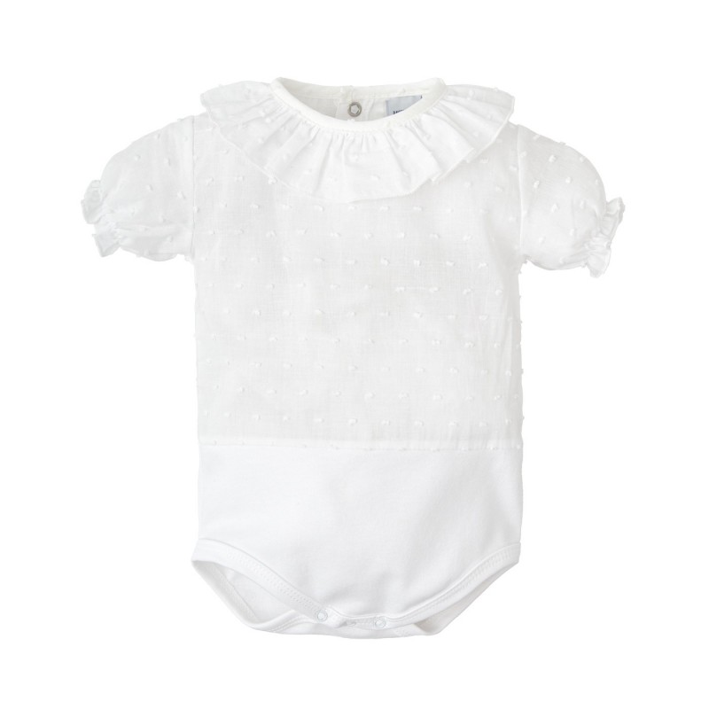 Babidu Bebé Body Cuello Volante Manga Corta 1726
