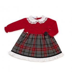 Vestido Niña Cuerpo Punto Cuadros Juliana 25652
